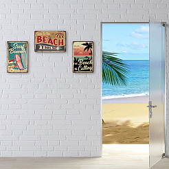 Старинный металлический оловянный знак&nbsp;AJEW-WH0189-448