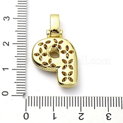 Латунные микропаве прозрачные подвески с фианитом KK-M279-01G-P