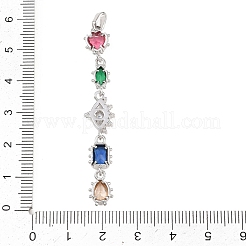 Латунные микро проложить кубического циркония большие кулоны&nbsp;KK-K418-03C-P