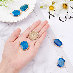 5 шт. соединительные звенья из натурального агата с трещинами&nbsp;G-AR0004-02