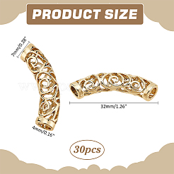 30 шт. изогнутые трубчатые бусины из сплава&nbsp;FIND-PH0022-67B