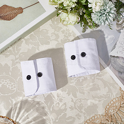 Съемные хлопковые манжеты на запястьях с резиновой кнопкой&nbsp;AJEW-WH20077-020A