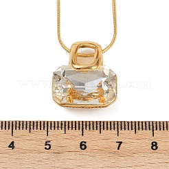 Ожерелья с подвеской в виде сумки из нержавеющей стали 304 с прозрачными кубическими цирконами для женщин NJEW-V008-02G