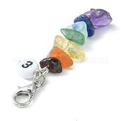 Кулон с кусочками натуральных драгоценных камней чакра HJEW-JM01081