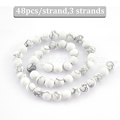 3 нити натуральных бусин говлита нити G-GO0001-07