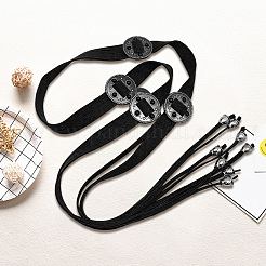 Поясные ремни из микрофибры с оберткой из сплава&nbsp;AJEW-WH20060-73A