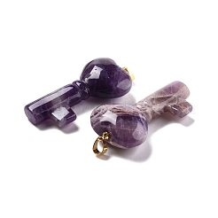 Подвески из натурального аметиста &nbsp;G-B020-05G-04