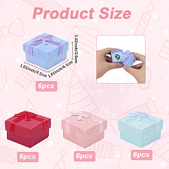 24 шт. 4 цвета упаковка для подарков на день святого валентина картонные коробки для колец CBOX-SP0001-02