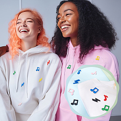 72 шт. 18 стиля музыкальная нота и молния мультфильм вышивка нить вышивка украшения аксессуары DIY-GA0006-58