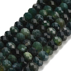 Природные моховой агат бисер нитей G-Z111-A54