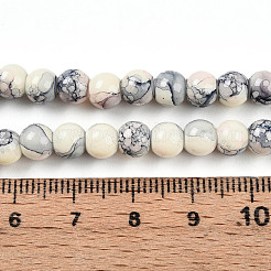 Выпечка окрашенные стеклянные бусины пряди X1-DGLA-N003-6mm-C05