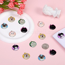 Подвески из сплава с принтом в 18 стилях&nbsp;ENAM-SZ0004-08