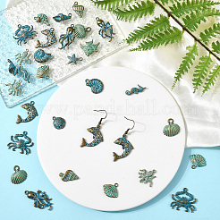 56 шт. 14 стиля подвески из сплава в тибетском стиле с изображением океана&nbsp;FIND-SC0018-14