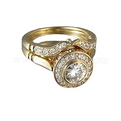 2 шт. сплав с хрустальными стразами кольца для пальцев&nbsp;FS-WG4C099-01