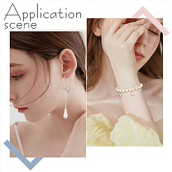 16шт 4 стиля латунные микро проложить прозрачные кубические циркониевые подвески KK-AR0002-76