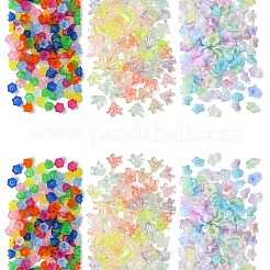 200шт 8 цвета прозрачные акриловые колпачки для бусин&nbsp;TACR-YW0002-20