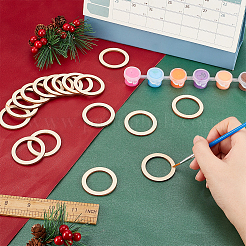 Необработанные деревянные соединительные кольца WOOD-NB0001-98B