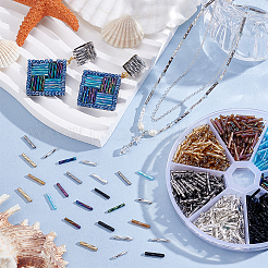 56 г 7 вида стеклянных витых бусин SEED-PH0002-62