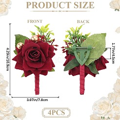 4шт. шелковая брошь&nbsp;AJEW-CP0007-51