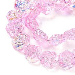 Стеклянные бусины с гальваническим покрытием  EGLA-K061-09A-AB04