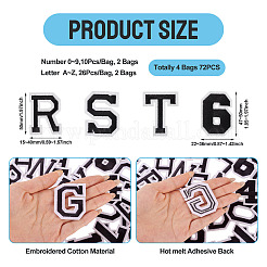 4 пакет 72 шт. заплатка из полиэфирной нити&nbsp;PATC-TA0001-33