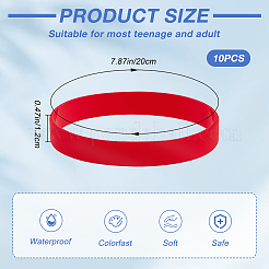 10шт. силиконовый шнур-браслет со словом BJEW-CN0001-04B