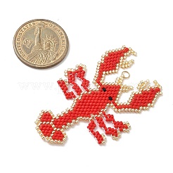 Подвески в виде раков из бисера PALLOY-CJ00175