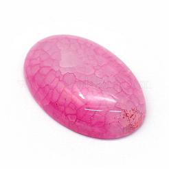 Овальные крашеные агата кабошоны натуральный хрустят G-R349-20x30-02