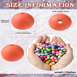 200шт круглые пищевые экологически чистые силиконовые бусины&nbsp;SIL-CJ0001-90