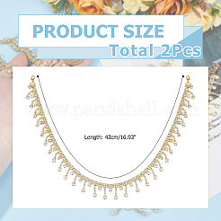 2 шт. сплава стразов звеньевая цепь ремень сапог HJEW-HS00054