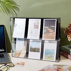 2-уровневые прямоугольные настенные акриловые витрины для бейсбольных карточек с магнитной крышкой&nbsp;ODIS-WH0331-19A