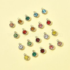 20 шт. 10 цвета 201 нержавеющая сталь стразы подвески STAS-FS0002-05