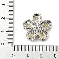 Звенья из латуни с одним лепестком и кубическим цирконием в виде многорядного цветка KK-I276-30P