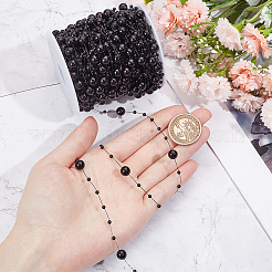 1 рулон пластиковых цепочек с круглыми бусинами DIY-SC0024-96A