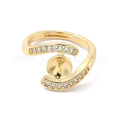 Латунные микрофибровые кубические цирконии чашки колец оправы&nbsp;KK-B166-04G