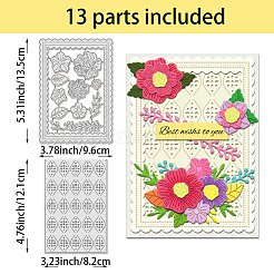 Трафареты для резки углеродистой стали для цветов DIY-WH0309-1356