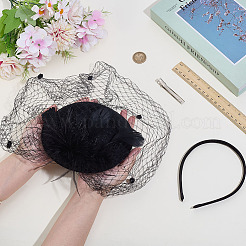 Сетчатая вуаль тканевые резинки для волос&nbsp;AJEW-WH0248-740A