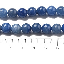 Нити круглых бусин из натурального голубого авантюрина G-N0120-08-8mm