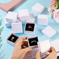 Подарочные коробки для хранения колец из фактурного картона с ромбами&nbsp;CON-TAC0001-07A