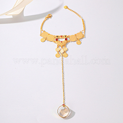 Элегантные классические медные позолоченные женские браслеты на пальцы FW5693