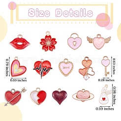 Подвески из сплава эмали 56шт 14 стиля&nbsp;ENAM-SZ0002-29