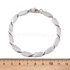 Браслеты-цепочки с ромбовидными звеньями из нержавеющей стали 304 для мужчин и женщин&nbsp;BJEW-G766-04P