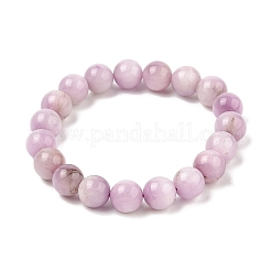 Браслеты из эластичного бисера из натурального кунцита BJEW-G630-A02