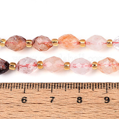 Натуральный гематоидный кварц / нитки из железистого кварца G-N342-35-8x6-13