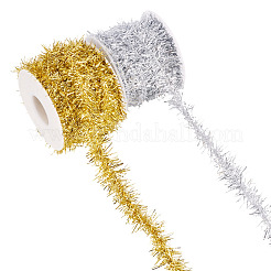 20 ярд двухцветной пластиковой блестящей мишуры AJEW-TA0002-16
