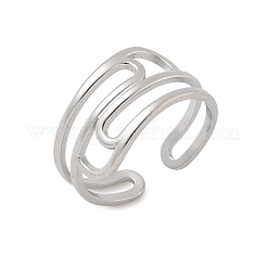 Кольца-манжеты из нержавеющей стали 304 для женщин&nbsp;RJEW-A079-08B-P