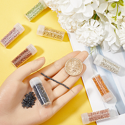 80 г 8-х видов цилиндрических бусин SEED-SC0001-27