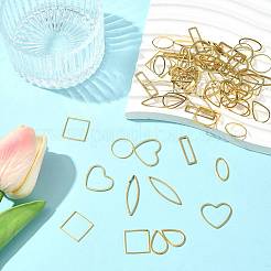 70 шт. 7 стильных латунных геометрических соединительных колец KK-FS0001-99