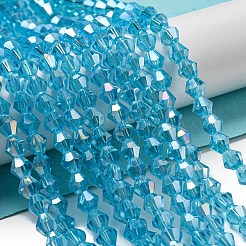 Стеклянные бусины с гальваническим покрытием &nbsp;EGLA-Q118-6mm-B05