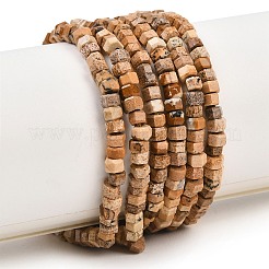 Естественного изображения яшмы бисер нитей&nbsp;G-G345-C25-2x4mm